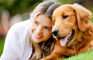 Woman with her dog